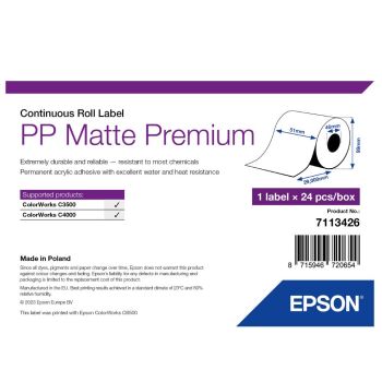 Epson 7113426 PP Matte Label Premium - 76mm x 29m 7113426