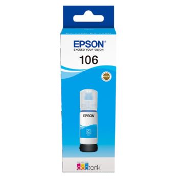 Epson 106 EcoTank Cyan Ink Cartridge (70ml) C13T00R240