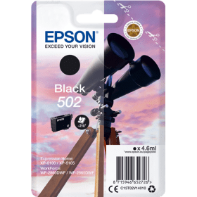 Epson 502 Standard Black Ink Cartridge (170 Pages*) C13T02V14010