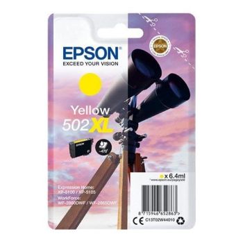 Epson 502XL High Yield Yellow Ink Cartridge (470 Pages*) C13T02W44010