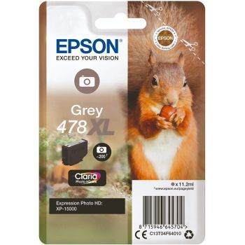 Epson 478XL Grey Ink Cartridge (200 Pages*) C13T04F64010