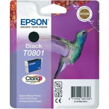 Epson C13T08014011 T0801 Black Ink Cartridge (7.4ml) C13T08014010
