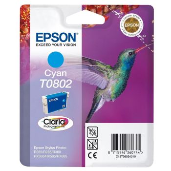 Epson C13T08024011 T0802 Cyan Ink Cartridge (7.4ml) C13T08024010