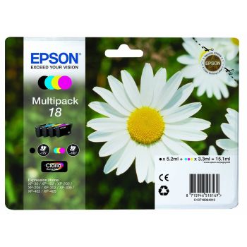 Epson T1806 Standard Yield CMYK Ink Cartridge Pack C13T18064010