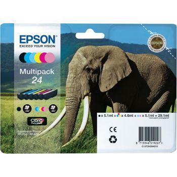 Epson C13T24284010 T2428 Standard Yield 24 Ink Multipack (6 Inks)