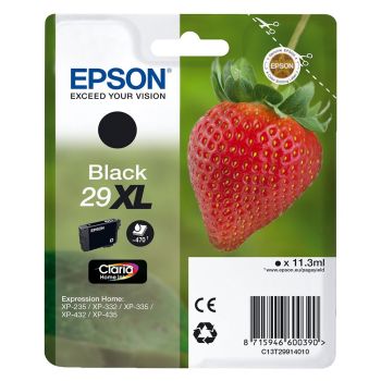 Epson C13T29914012 29XL T2991 High Yield Black Ink Cartridge (470 pages*)