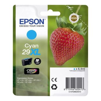 Epson C13T29924010 29XL T2992 High Yield Cyan Ink Cartridge (450 pages*)