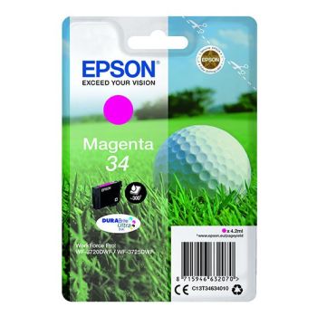 Epson 34 C13T34634010 Magenta Standard Capacity Ink Cartridge (300 Pages*)