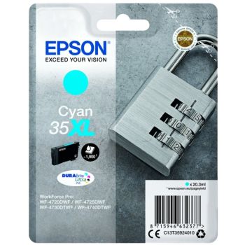 Epson 35XL C13T35924010 Cyan High Capacity Ink Cartridge (1,900 Pages*)