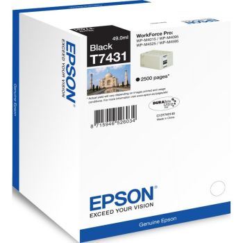 Epson T7431 Black Ink Cartridge (2,500 Pages*) C13T74314010