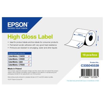 Epson C33S045539 High Gloss Label - 102mm x 51mm (610 labels)