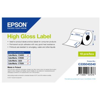 Epson C33S045540 High Gloss Label - 102mm x 76mm (415 labels)