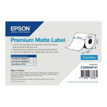 Epson Premium Matte Label - Continuous Roll (102mm x 60m) C33S045741
