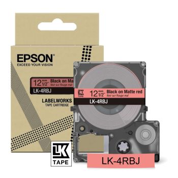 Epson LK-4RBJ 12mm Red/Black Matte Label (8m) C53S672071