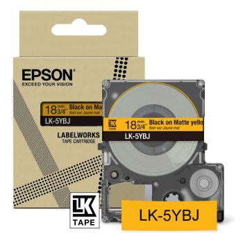 Epson LK-5YBJ 18mm Yellow/Black Matte Label (9m) C53S672075