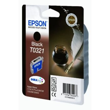 Epson T0321 Black Ink Cartridge (33ml - 870 pages*) C13T03214010