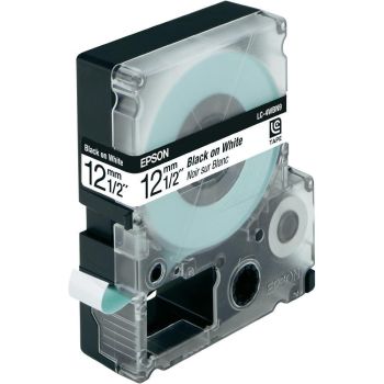 Epson LC-4WBN9 - 12mm x 9m - Black on White Tape C53S625416