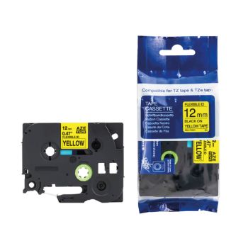 Compatible Brother TZFX631 12mm Flexi Tape Black On Yellow Tape