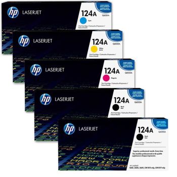 HP 124 1 x CMY + 2 x Black Standard Yield Toner Cartridges Multipack