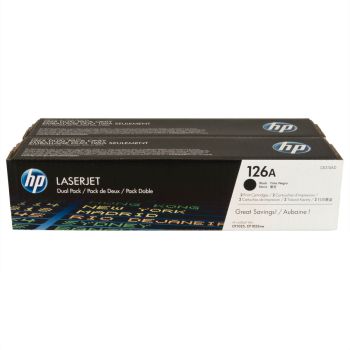 HP CE310AD 126A Black Toner Cartridge Twin Pack (2x 1,200 pages*)