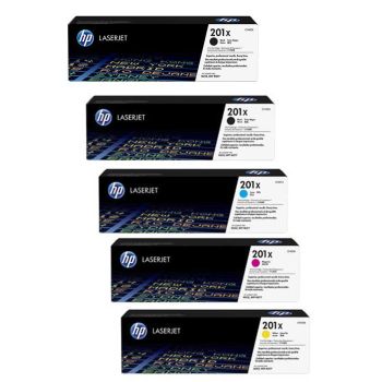 HP 201X 1 x CMY + 2 x Black High Yield Toner Cartridges Multipack