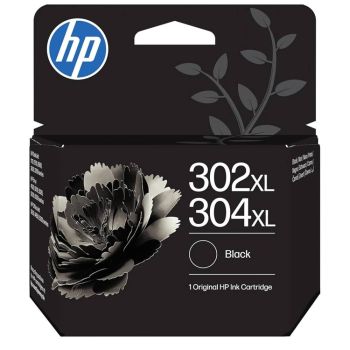 HP 302XL/304XL Black Ink Cartridge (300 Pages*) B7RT9AE