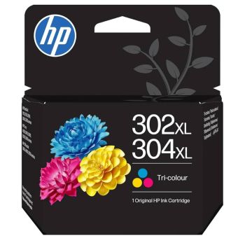 HP 302XL/304XL CMY Tri-Colour Ink Cartridge (300 Pages*) B7RT8AE