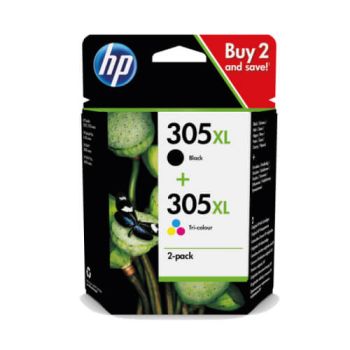 HP 305XL High Yield Black (2-Pack) & Tri-Color Ink Cartridges 6ZA94AE
