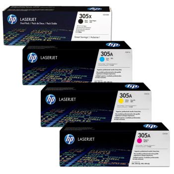 HP 305A 1 x CMY + 1 x 305X Black Toner Cartridge Multipack