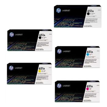 HP 651A CYM + 2 x Black Standard Yield Toner Cartridge Multipack