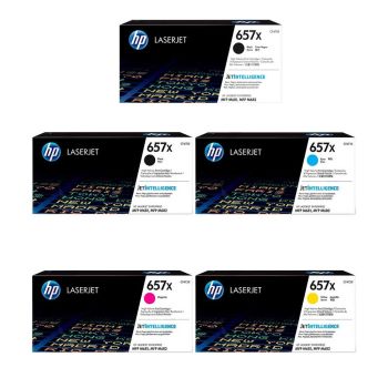 HP 657X CYM + 2 x Black High Yield Toner Cartridge Multipack