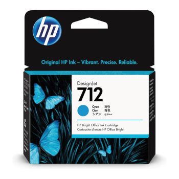 HP 712 Cyan Ink Cartridge (29ml) 3ED67A