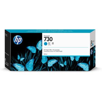 HP 730 Cyan DesignJet Ink Cartridge (300ml) P2V68A