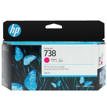 HP 738 Standard Magenta DesignJet Ink Cartridge (130ml) 498N6A