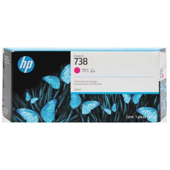 HP 738 High-Capacity Magenta DesignJet Ink Cartridge (300ml) 676M7A