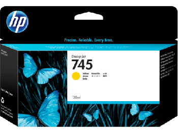 HP F9J96A 745 130-ml Yellow DesignJet Ink Cartridge