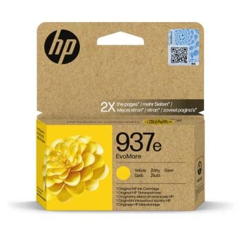 HP 937e EvoMore Yellow Ink Cartridge (1,650 Pages*) 4S6W8NE