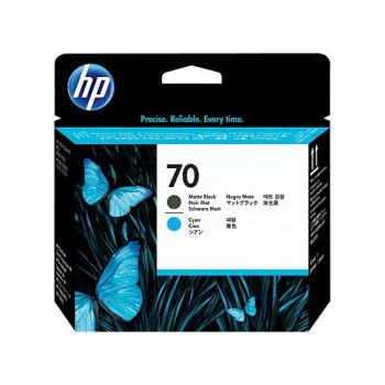 HP C9404A No.70 Matte Black and Cyan Printhead