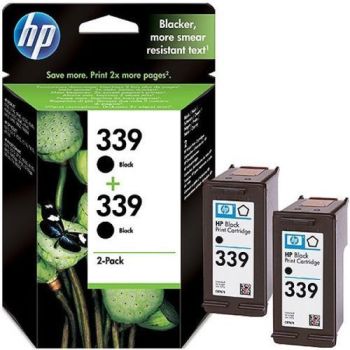 HP No. 339 Black Ink Cartridge (Pack of 2) C9504EE