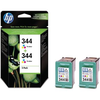 HP C9505EE No. 344 Tri-Colour Ink Cartridge (Pack of 2)