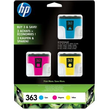 HP CB333EE No.363 CMY Ink Cartridges Multipack