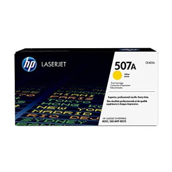 HP CE402A Standard Yield 507A Yellow Toner Cartridge (6,000 pages*)