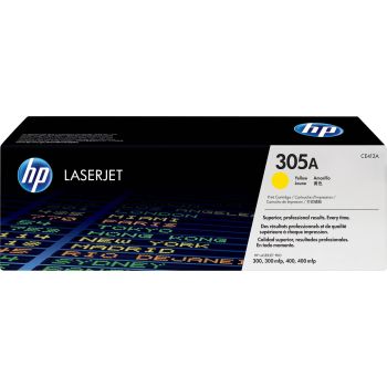 HP CE412A 305A Yellow Toner Cartridge (2,600 pages*)