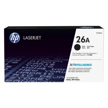 HP CF226A 26A Black Toner Cartridge (3,100 pages*)