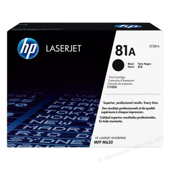 HP CF281A#B19 81A Black Toner Cartridge (10,500 Pages*) CF281A