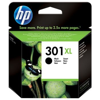 HP CH563EE 301XL Black Ink Cartridge (430 pages*)