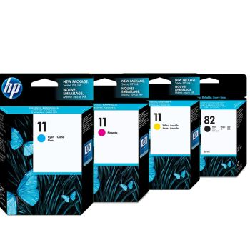 HP PB-HP82K11CMYVAL No.82 Black + No.11 CMY Ink Cartridge Pack