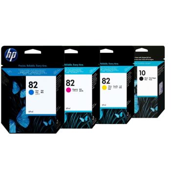 HP PB-HP10K82CMYVAL No.10 Black + No.82 CMY Ink Cartridge Pack