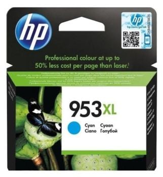 HP F6U16AE 953XL Cyan Ink Cartridge (1,450 Pages)