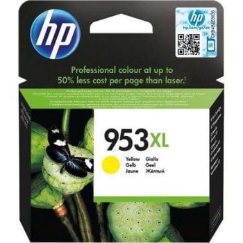 HP F6U18AE 953XL Yellow Ink Cartridge (1,450 Pages)